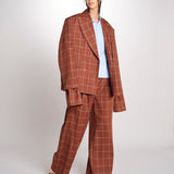 blazer over check OLLY MJD503_LOVECH BURNT CHECK jejia 