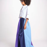 pantalone bicolor RYAN MJD431 PURPLE LIGHT BLU jejia 