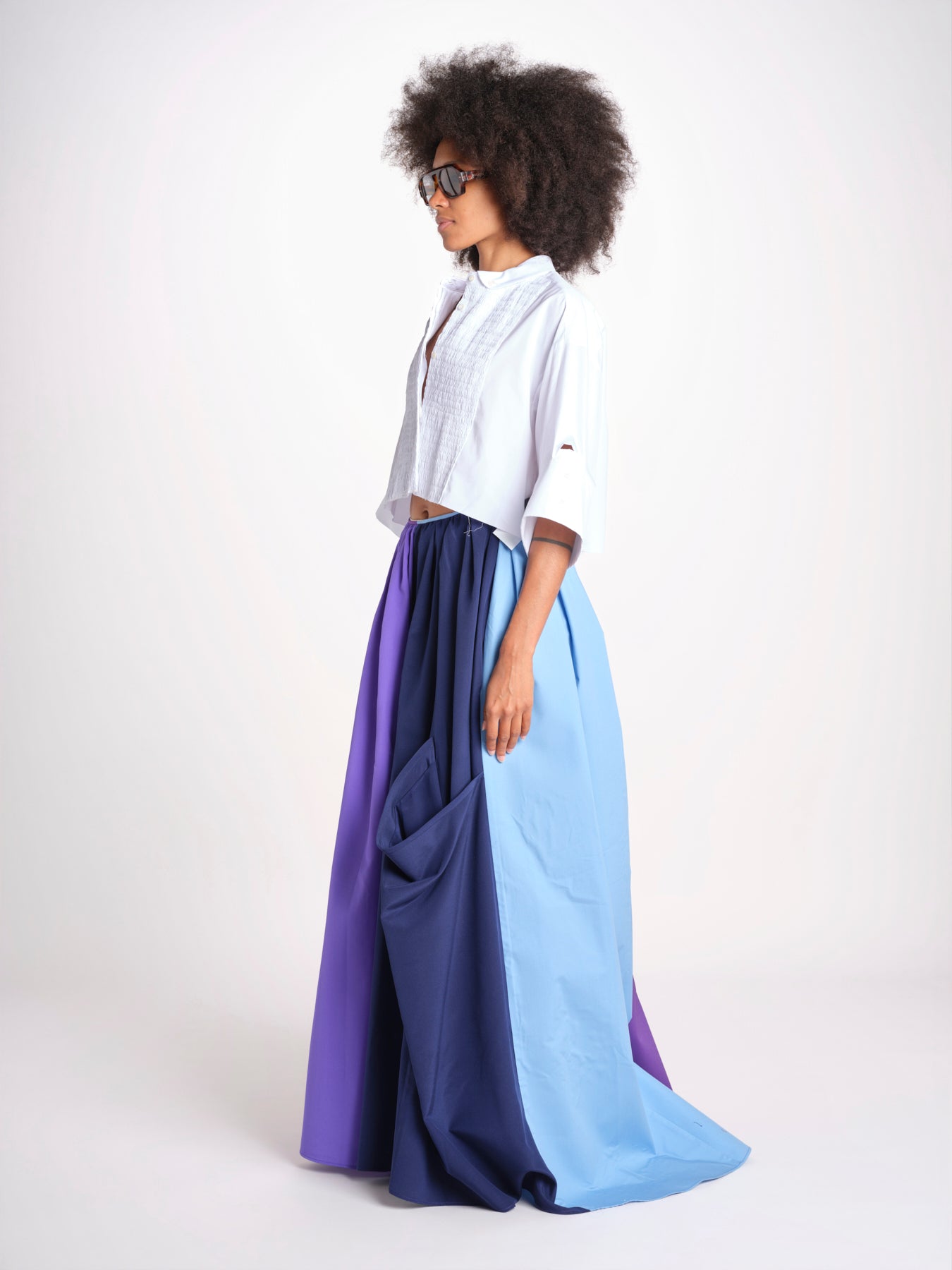 pantalone bicolor RYAN MJD431 PURPLE LIGHT BLU jejia 