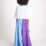 pantalone bicolor RYAN MJD431 PURPLE LIGHT BLU jejia 