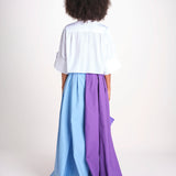 pantalone bicolor RYAN MJD431 PURPLE LIGHT BLU jejia 