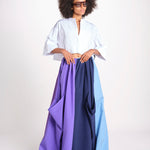 pantalone bicolor RYAN MJD431 PURPLE LIGHT BLU jejia 