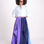 pantalone bicolor RYAN MJD431 PURPLE LIGHT BLU jejia 