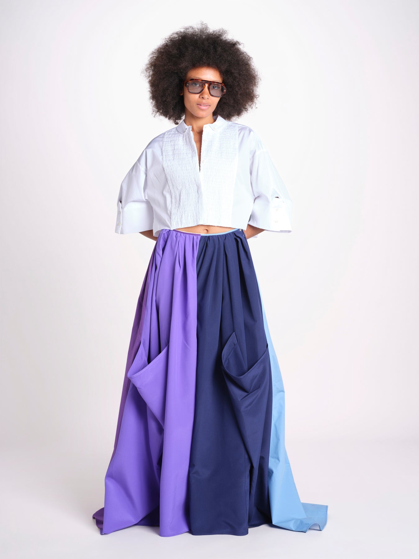 pantalone bicolor RYAN MJD431 PURPLE LIGHT BLU jejia 