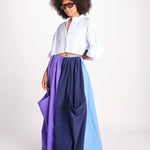 pantalone bicolor RYAN MJD431 PURPLE LIGHT BLU jejia 