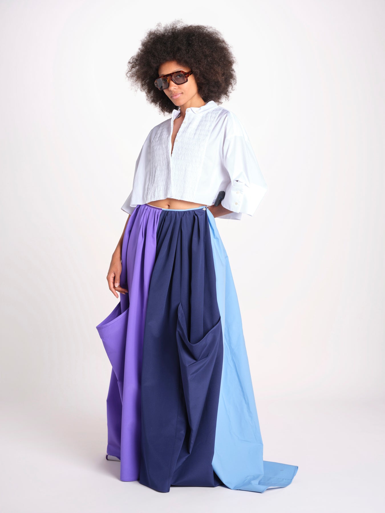 pantalone bicolor RYAN MJD431 PURPLE LIGHT BLU jejia 