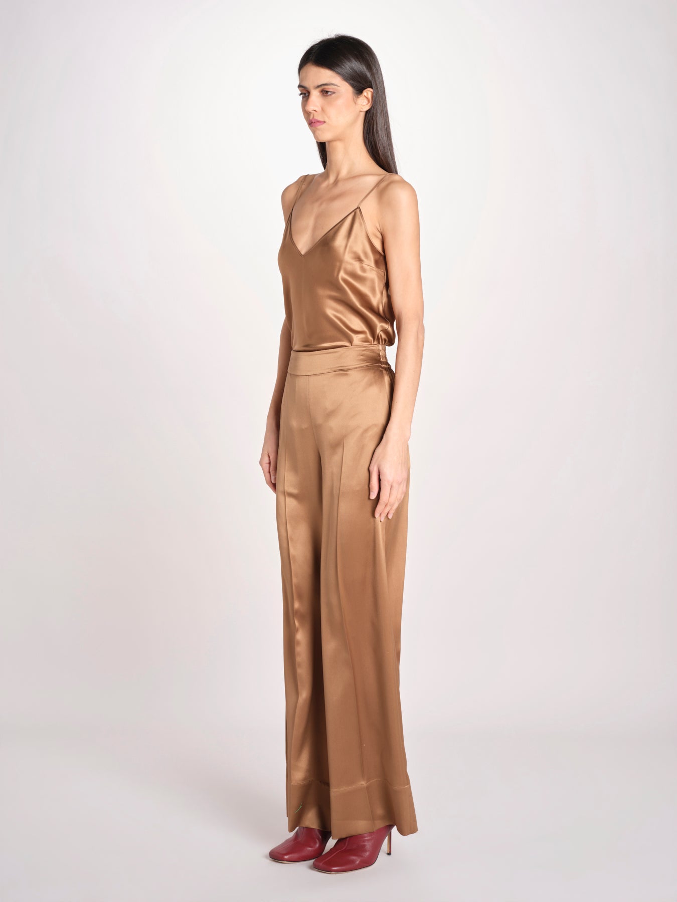 pantalone in seta JF009609 CINNAMON 0605 joseph 
