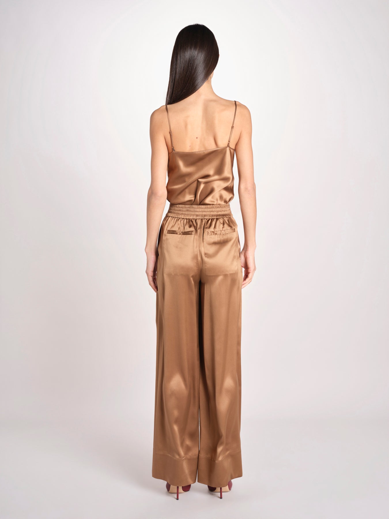 pantalone in seta JF009609 CINNAMON 0605 joseph 