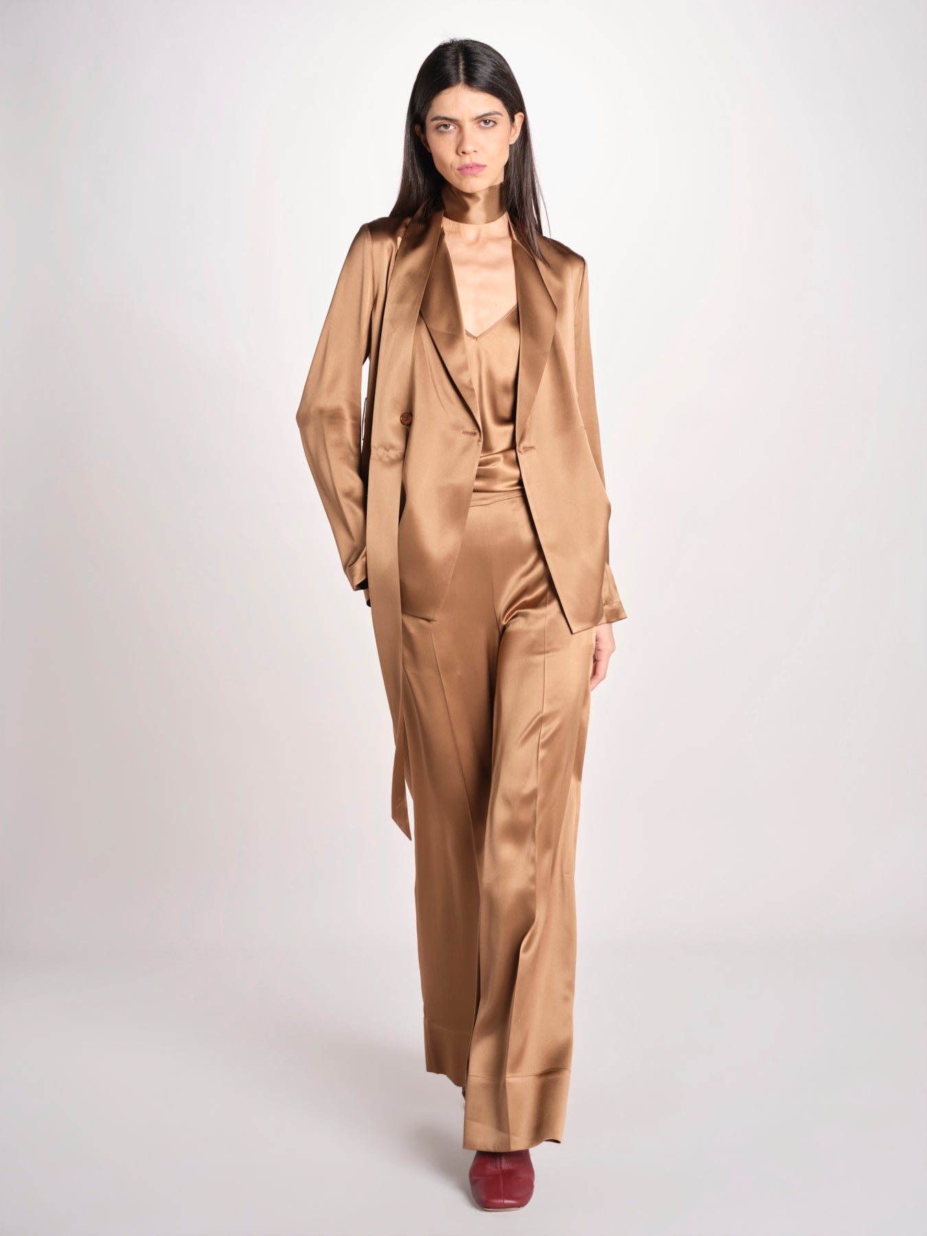pantalone in seta JF009609 CINNAMON 0605 joseph 