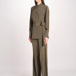 camicia in seta con tasche e fascia JF009656 PALM LEAF 2308 joseph 