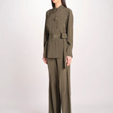 camicia in seta con tasche e fascia JF009656 PALM LEAF 2308 joseph 