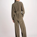 camicia in seta con tasche e fascia JF009656 PALM LEAF 2308 joseph 