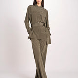 camicia in seta con tasche e fascia JF009656 PALM LEAF 2308 joseph 