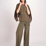 top in seta con tasche e fascia JF009657 PALM LEAF 2308 joseph 