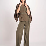 top in seta con tasche e fascia JF009657 PALM LEAF 2308 joseph 