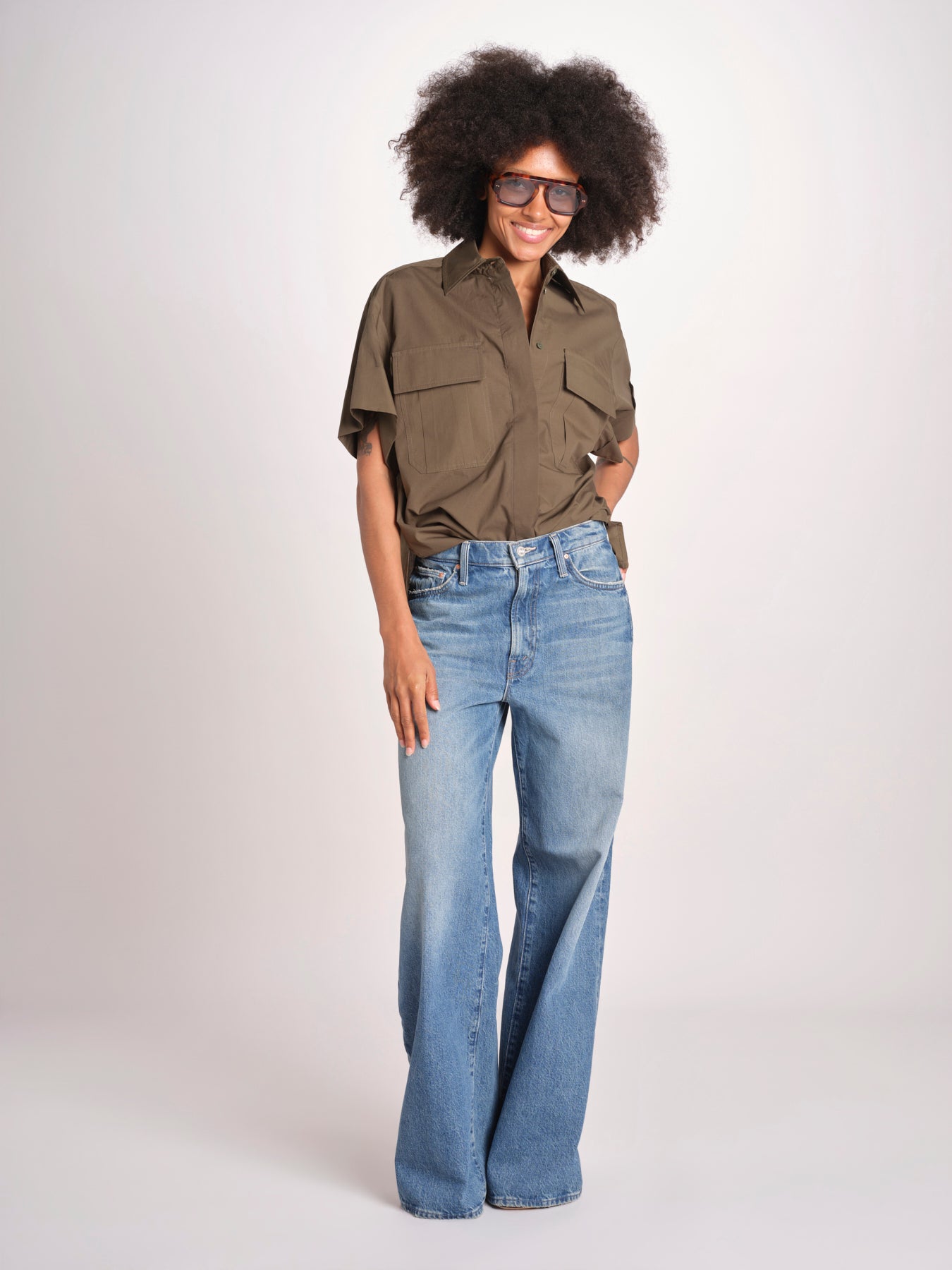 camicia m/c con tasche JF009663 PALM LEAF VER joseph 