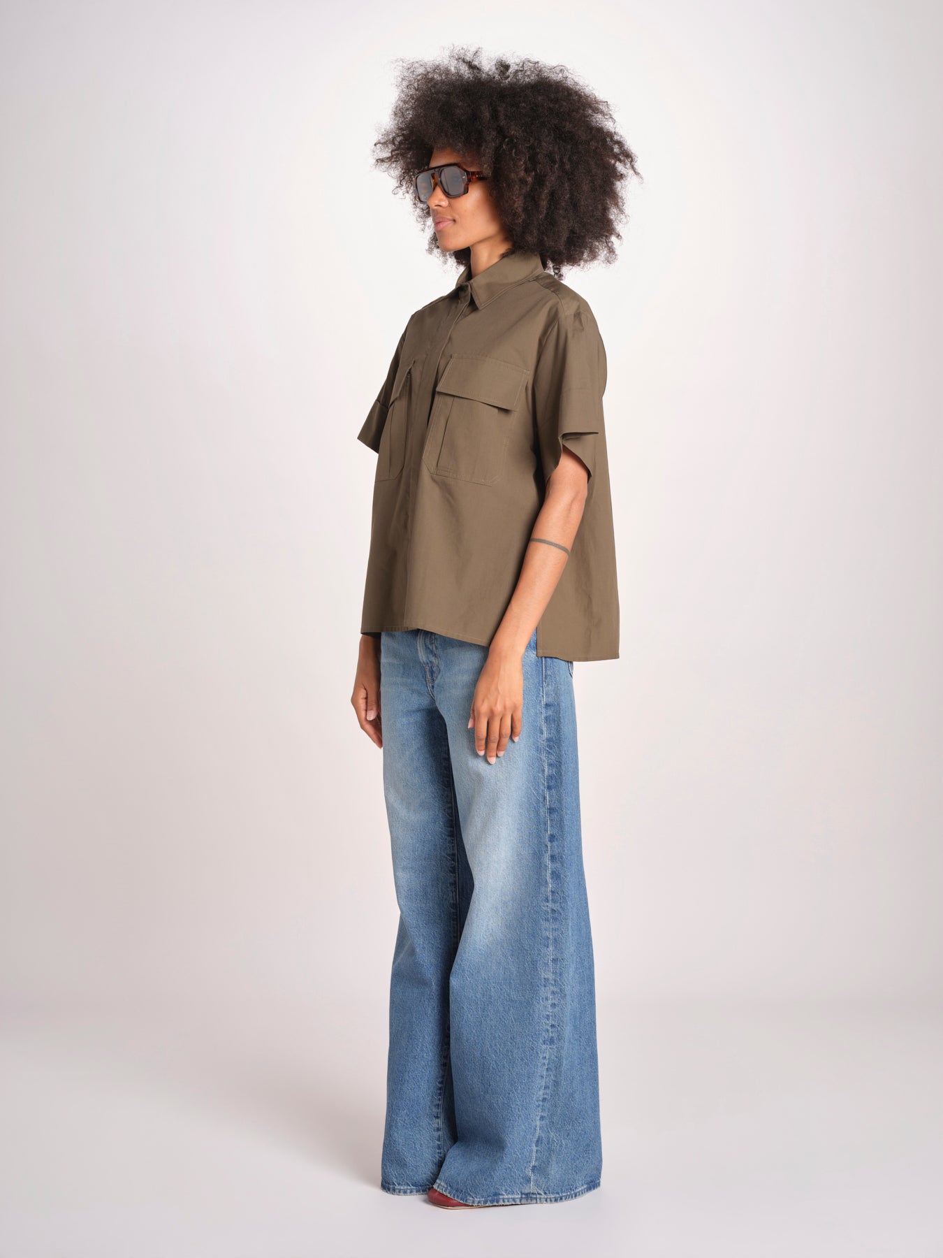 camicia m/c con tasche JF009663 PALM LEAF VER joseph 