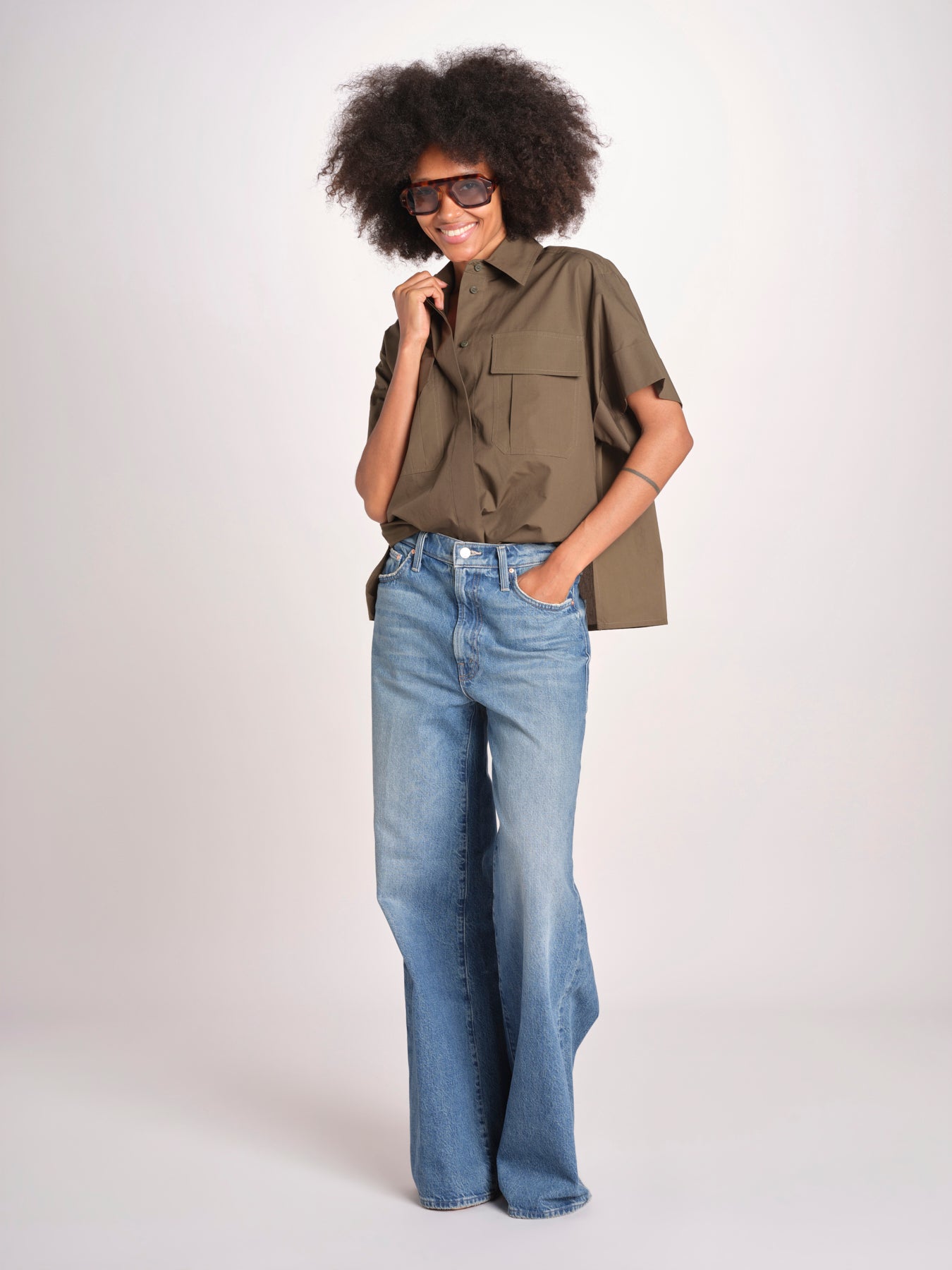 camicia m/c con tasche JF009663 PALM LEAF VER joseph 