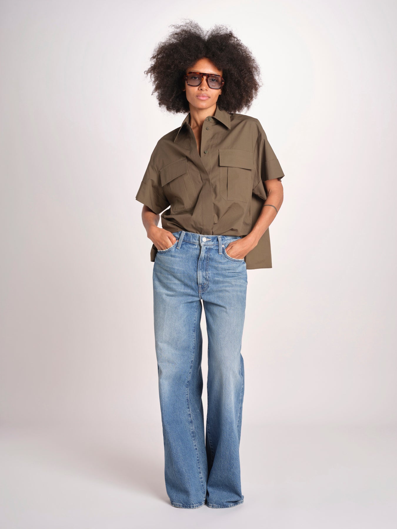 camicia m/c con tasche JF009663 PALM LEAF VER joseph 