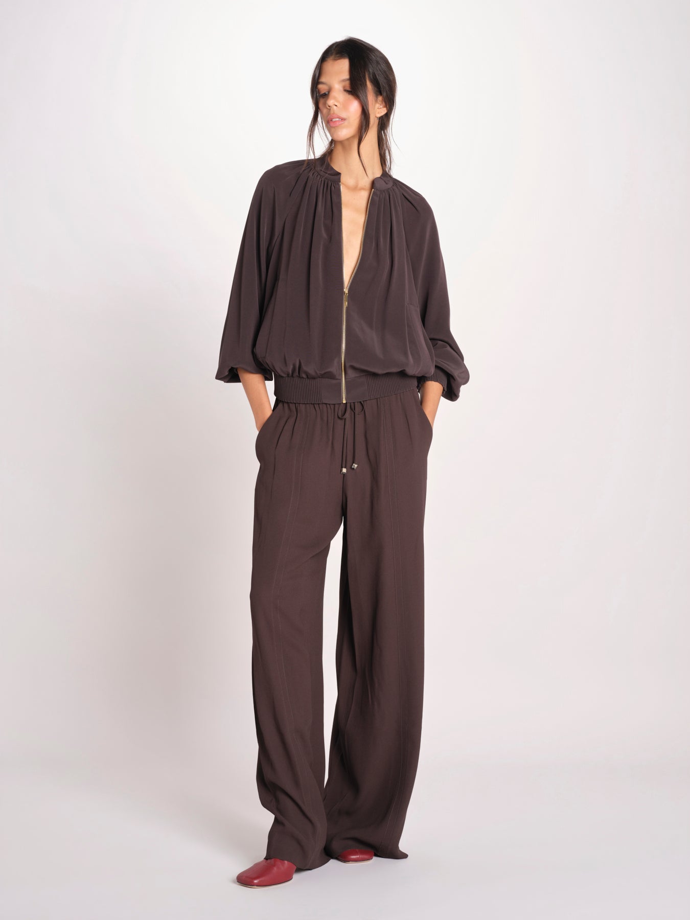 bomber in satin JF009669 COCOA 1204 joseph 