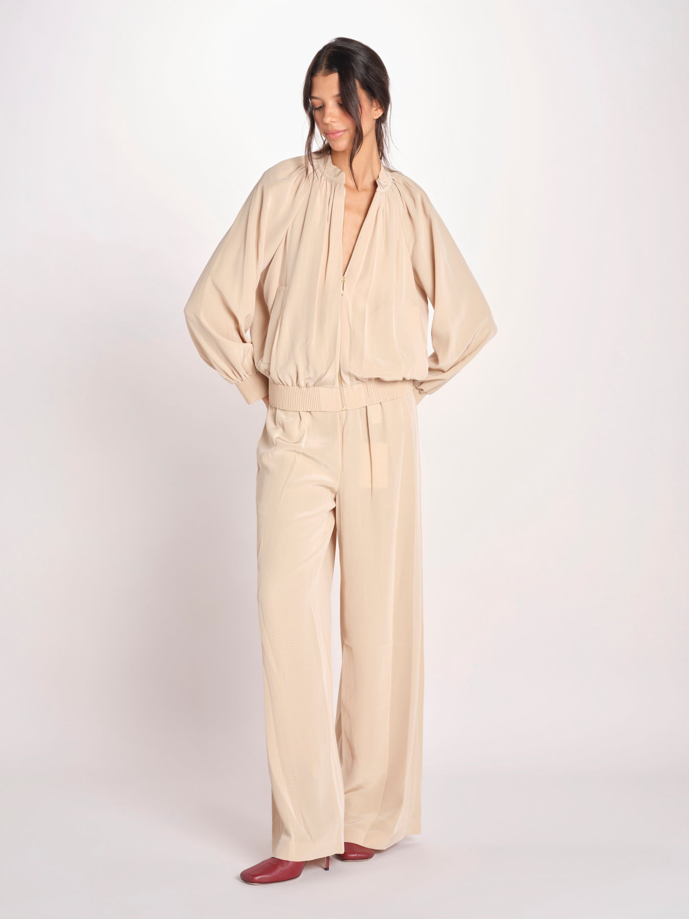 bomber in satin JF009669 POWDER 0801 joseph 