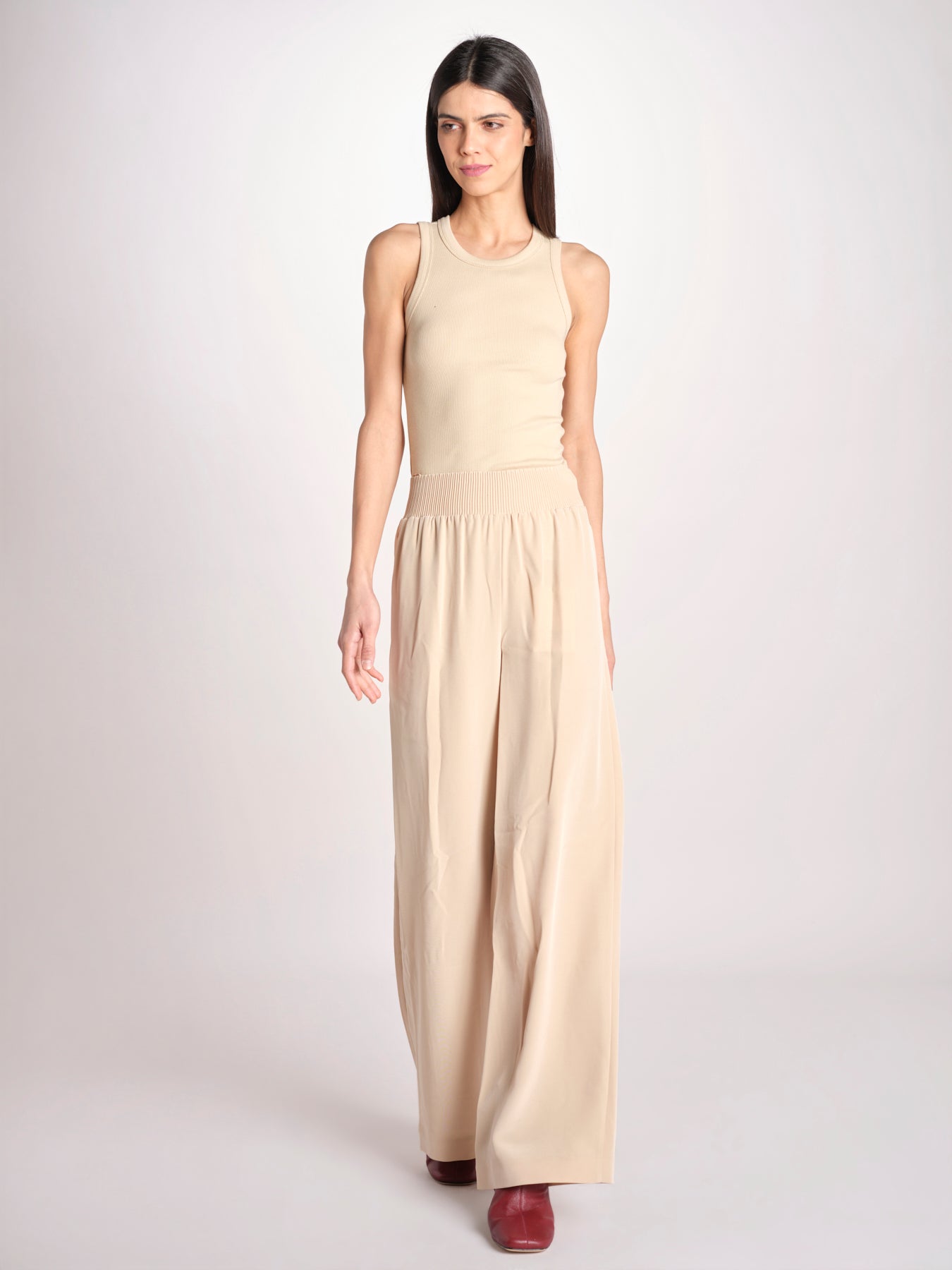 pantaloni in satin JF009671 POWDER 0801 joseph 