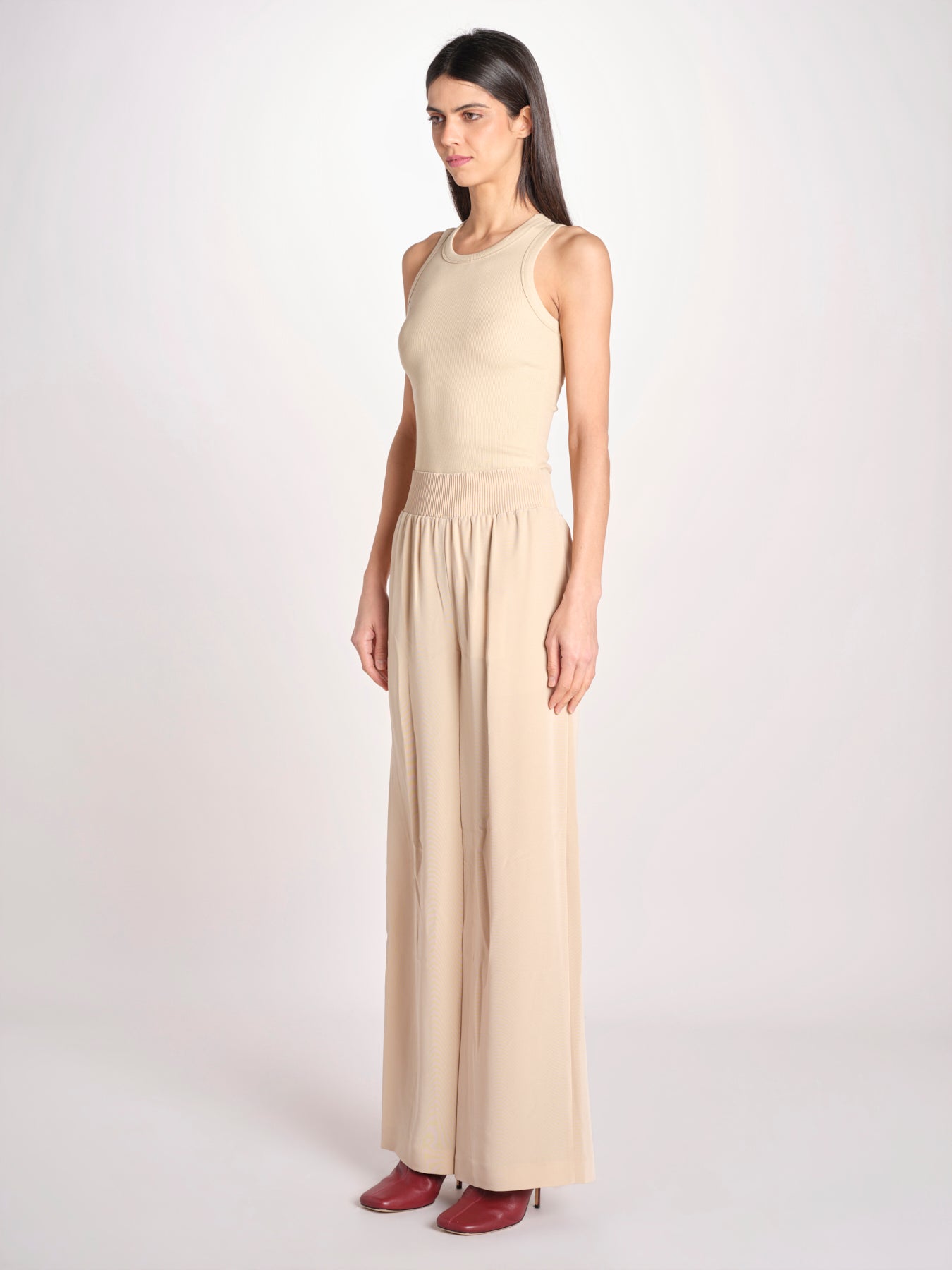pantaloni in satin JF009671 POWDER 0801 joseph 