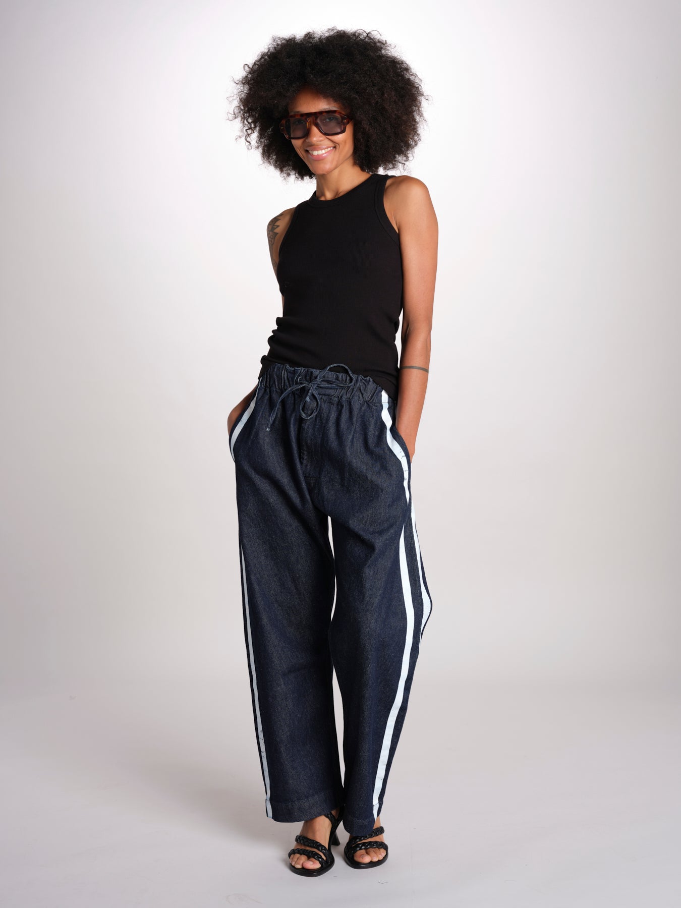 canottiera a costine JF009683 BLACK joseph 