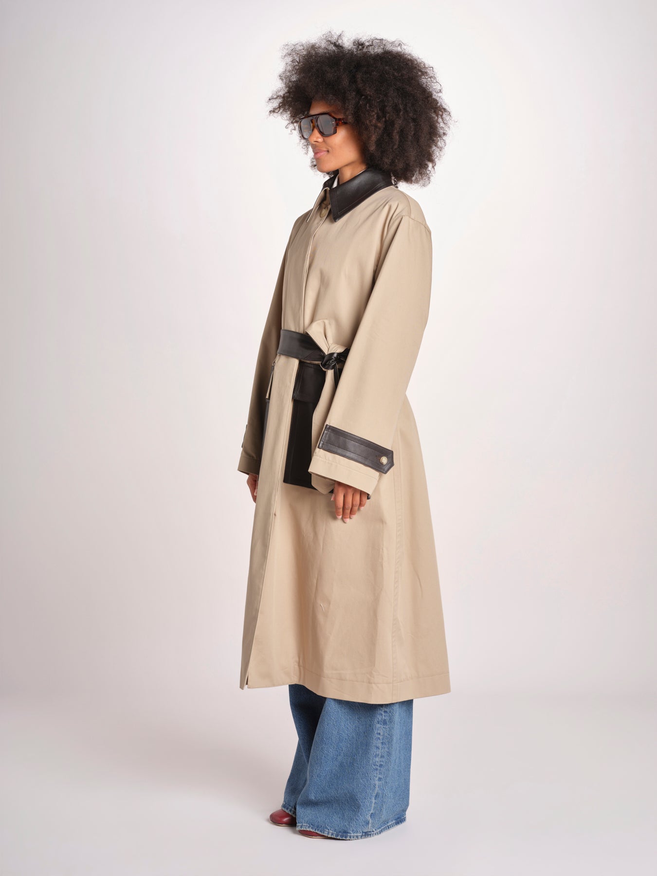 trench con tasche in pelle JF009690 DARK POWDER 1254 joseph 