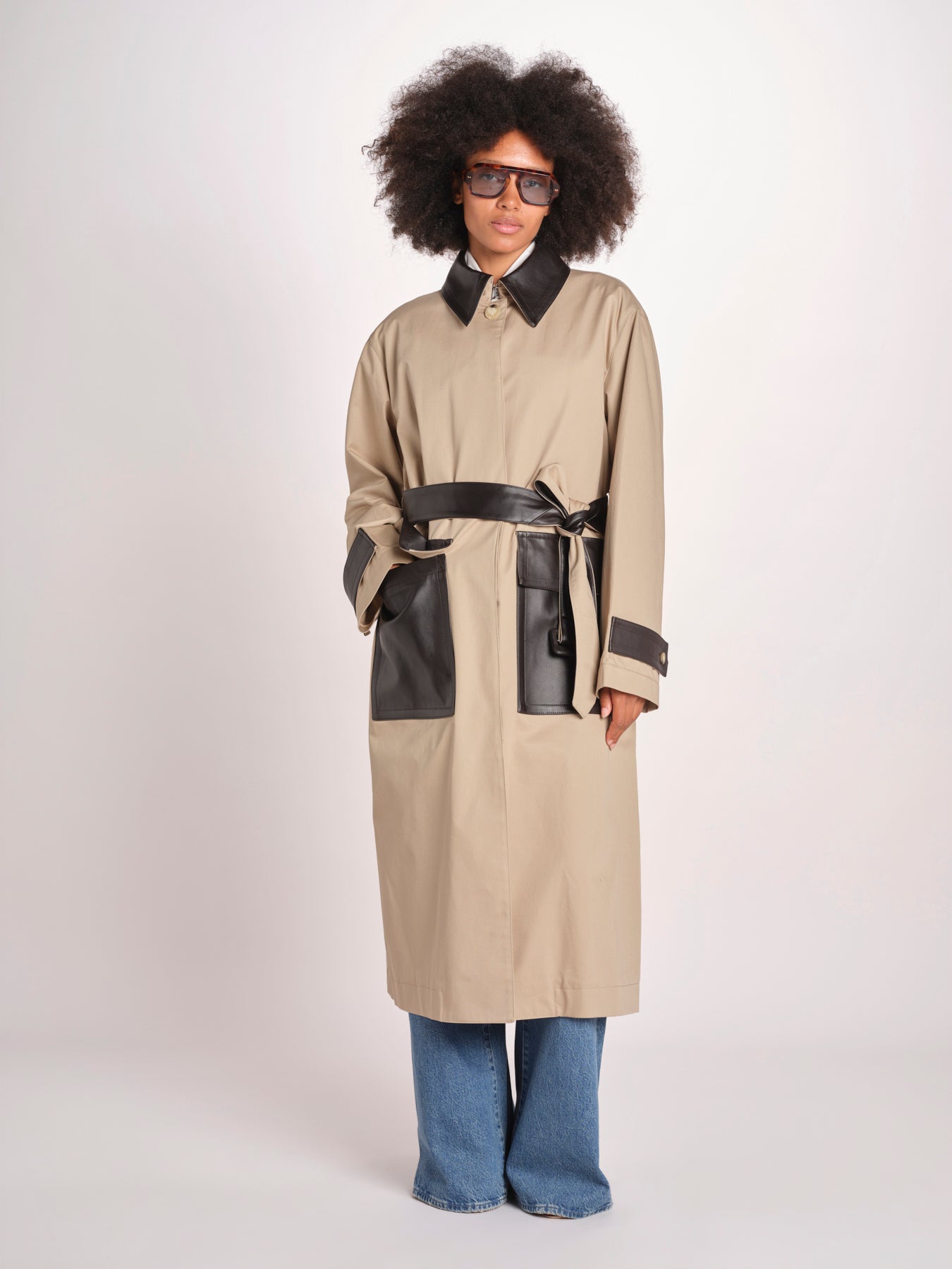 trench con tasche in pelle JF009690 DARK POWDER 1254 joseph 