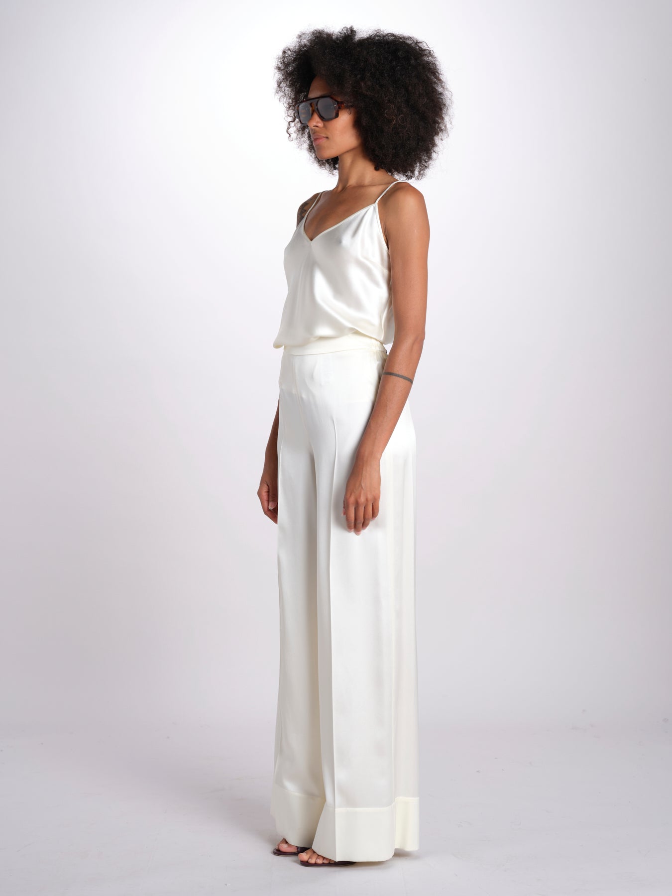 pantalone in satin JF009835 IVORY joseph 