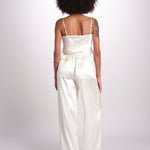 pantalone in satin JF009835 IVORY joseph 