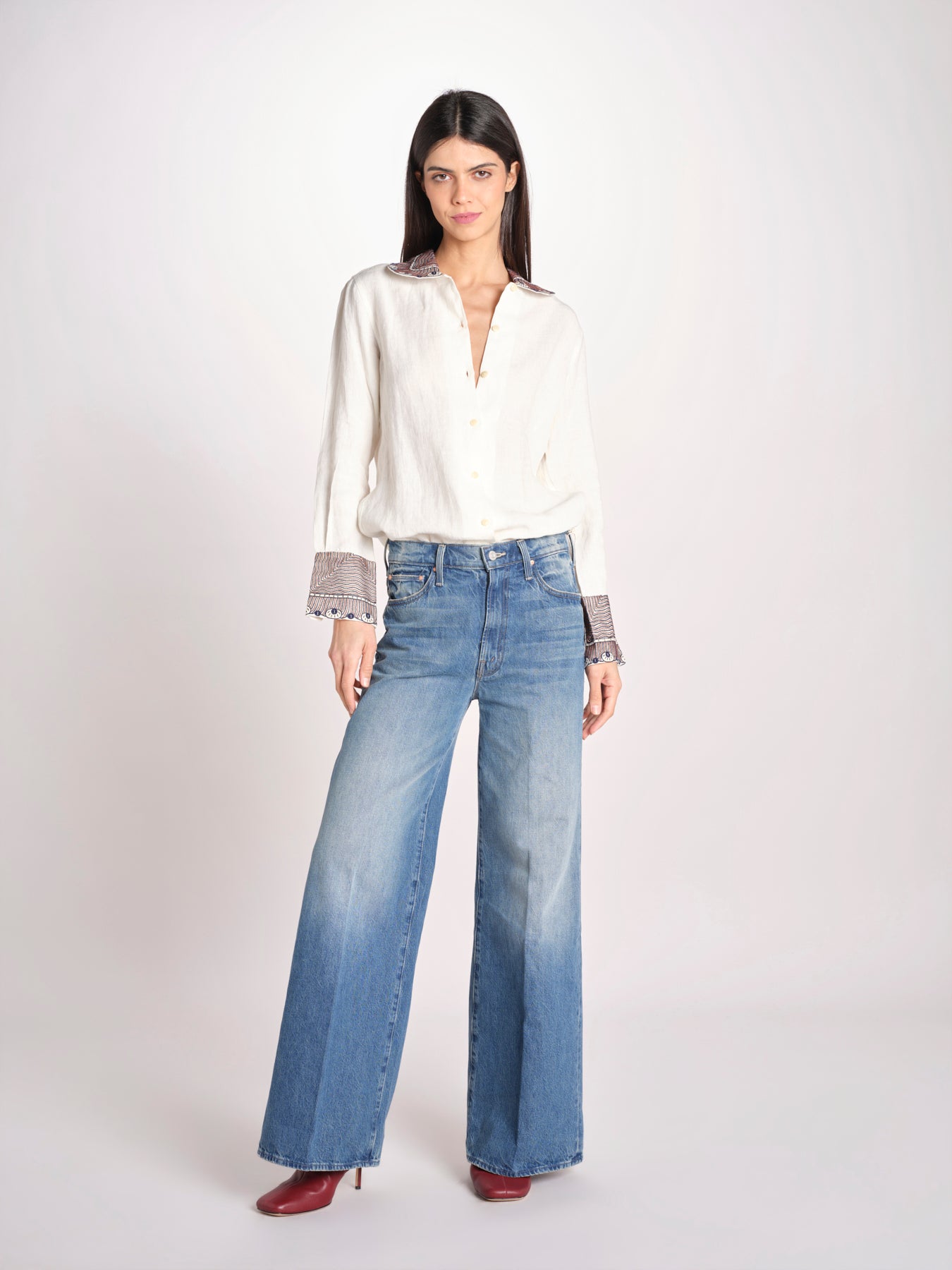 Camicia in lino LOUDI OFF WHITE jupe by jackie 