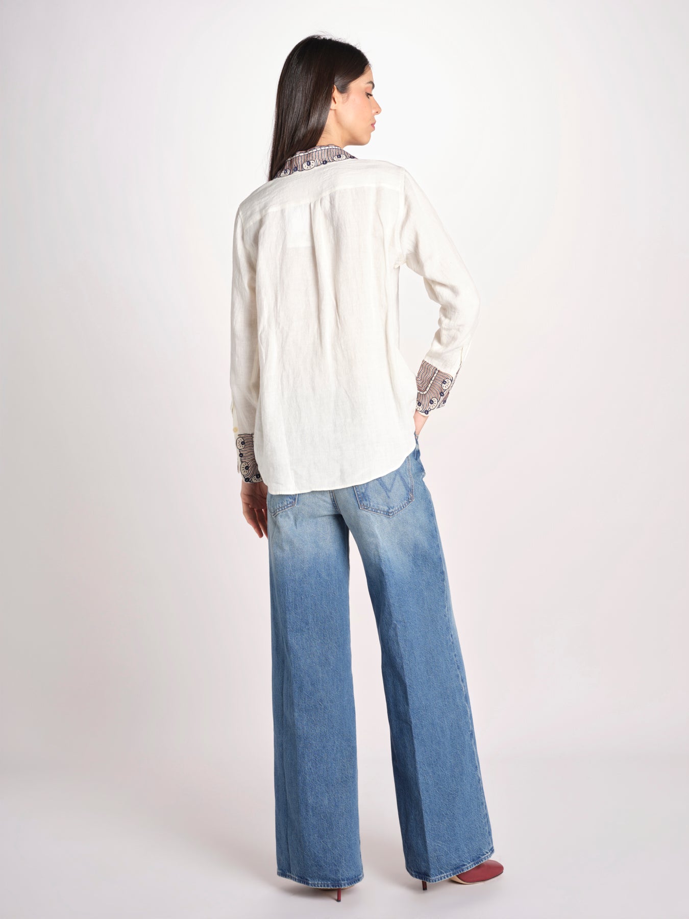 Camicia in lino LOUDI OFF WHITE jupe by jackie 