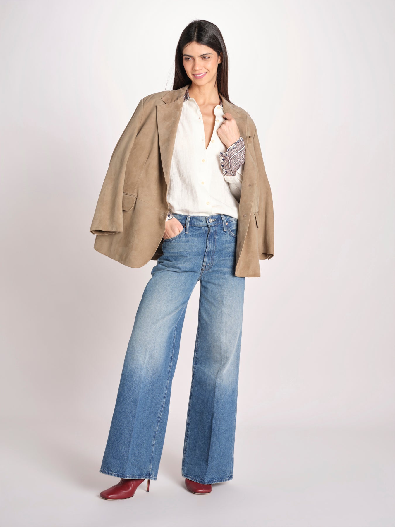 Camicia in lino LOUDI OFF WHITE jupe by jackie 