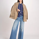 Camicia in seta LUMBER NAVY jupe by jackie 