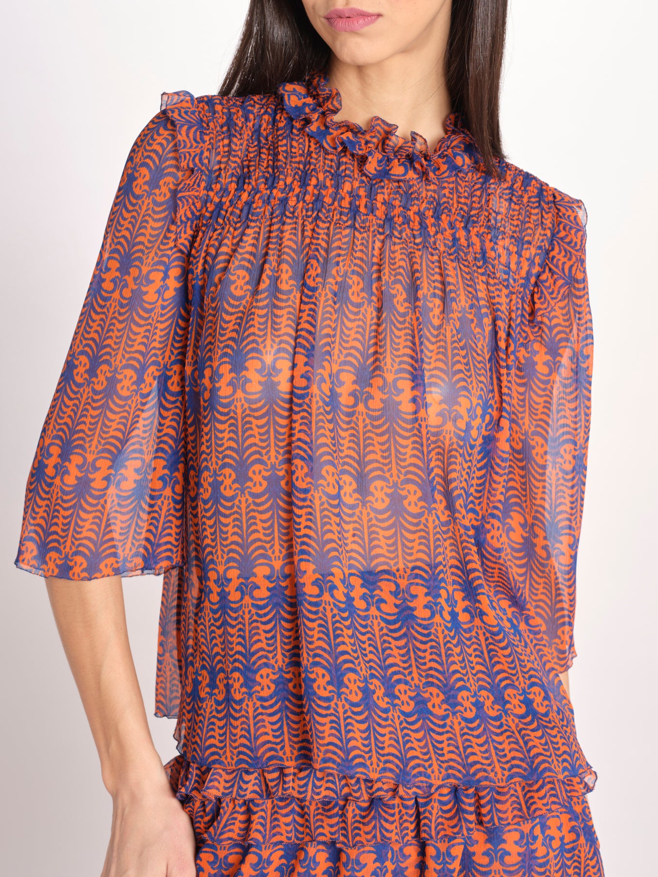 camicia con arricciature KBL0137 TE0271 kristina ti 