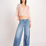 camicia manica lunga con rouches KBL0138 TE0267 kristina ti 
