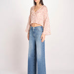 camicia manica lunga con rouches KBL0138 TE0267 kristina ti 