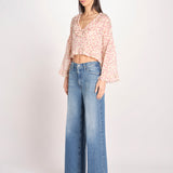 camicia manica lunga con rouches KBL0138 TE0267 kristina ti 