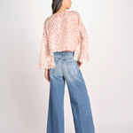 camicia manica lunga con rouches KBL0138 TE0267 kristina ti 
