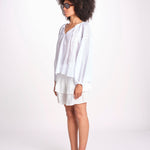camicia voille nervature ALEXANBLATU BLANC laraethnics 