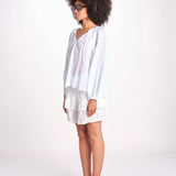camicia voille nervature ALEXANBLATU BLANC laraethnics 
