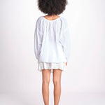 camicia voille nervature ALEXANBLATU BLANC laraethnics 