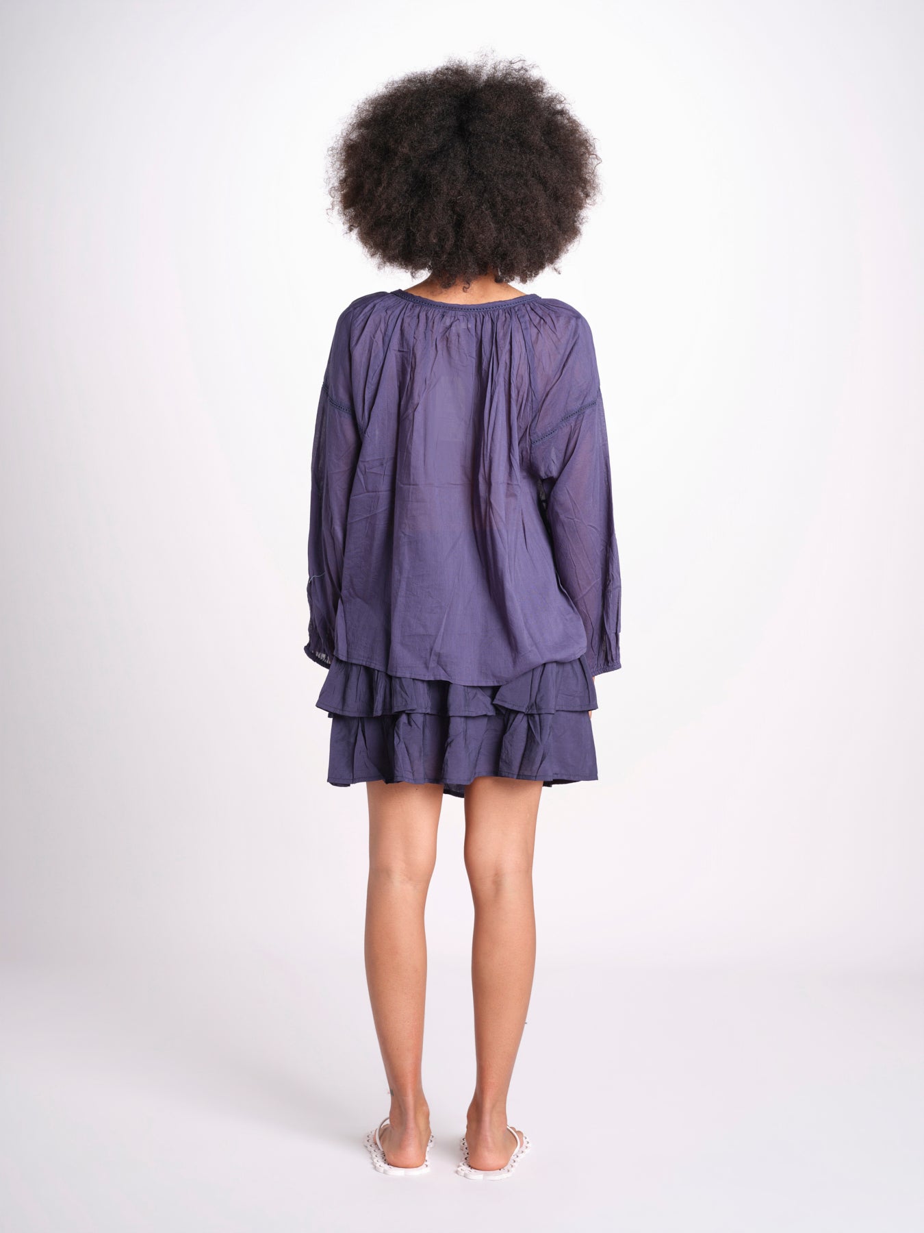 camicia voille nervature ALEXANBLATU ENCRE laraethnics 
