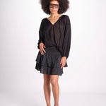 camicia voille nervature ALEXANBLATU NOIR laraethnics 