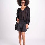 camicia voille nervature ALEXANBLATU NOIR laraethnics 