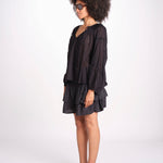 camicia voille nervature ALEXANBLATU NOIR laraethnics 