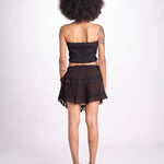 minigonna a balze con pizzo ASANA NOIR laraethnics 