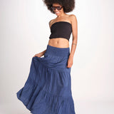 gonna lunga balze CAMELIABL DENIM laraethnics 